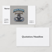 SF Förster-Meister im Flugzeug Visitenkarte (Vorne/Hinten)