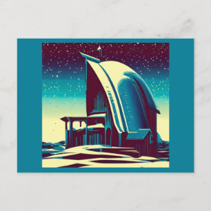 SF Futuristische Kirche 1 Postkarte
