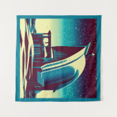 SF Futuristische Kirche 1 Wandteppich (Vorderseite (Horizontal))