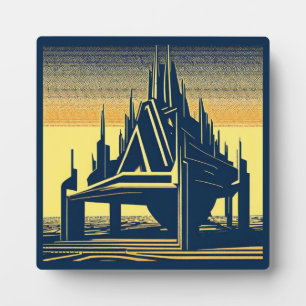 SF futuristische Kirche 2 Fotoplatte