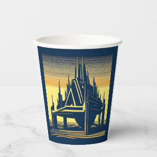 SF Futuristische Kirche 2 Pappbecher