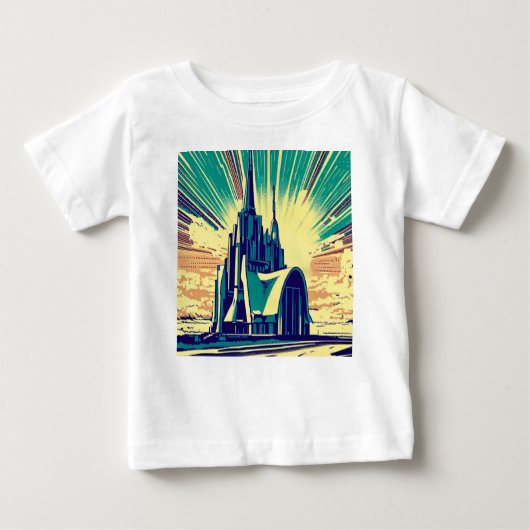 SF Futuristische Kirche 3 Baby T-shirt (Vorderseite)