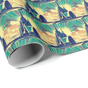 SF Futuristische Kirche 3 Geschenkpapier