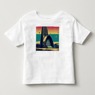 SF Futuristische Kirche 3 Kleinkind T-shirt