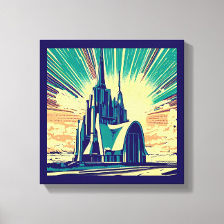 SF Futuristische Kirche 3 Leinwanddruck
