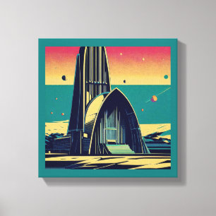 SF Futuristische Kirche 3 Leinwanddruck