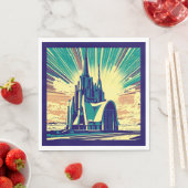 SF Futuristische Kirche 3 Serviette (Beispiel)