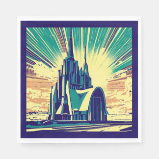 SF Futuristische Kirche 3 Serviette