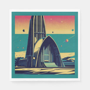 SF Futuristische Kirche 3 Serviette