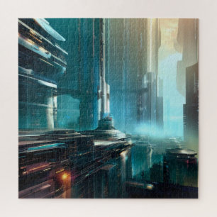 SF Futuristische Stadt (3) Puzzle