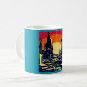 SF Futuristischer Stadtwaldschnitt 1 Kaffeetasse (Vorderseite Links)