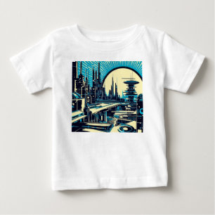 SF Futuristischer Stadtwaldschnitt 3 Baby T-shirt