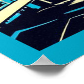 SF Futuristischer Stadtwaldschnitt 3 Poster (Ecke)