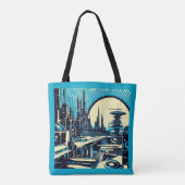 SF Futuristischer Stadtwaldschnitt 3 Tasche (Rückseite)