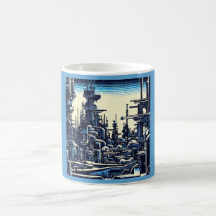SF Futuristischer Stadtwaldschnitt 4 Kaffeetasse