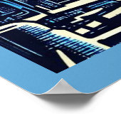 SF Futuristischer Stadtwaldschnitt 4 Poster (Ecke)