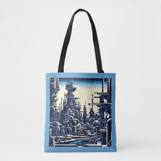 SF Futuristischer Stadtwaldschnitt 4 Tasche (Vorderseite)