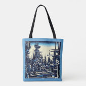 SF Futuristischer Stadtwaldschnitt 4 Tasche (Rückseite)