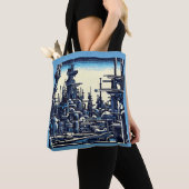 SF Futuristischer Stadtwaldschnitt 4 Tasche (Von Nahem)