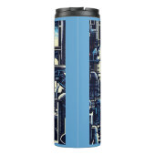 SF Futuristischer Stadtwaldschnitt 4 Thermosbecher (Rückseite)