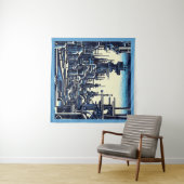 SF Futuristischer Stadtwaldschnitt 4 Wandteppich (Beispiel (Horizontal))