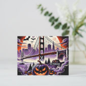 SF Golden Gate Bridge & Foggy Nights Postkarte (Stehend Vorderseite)