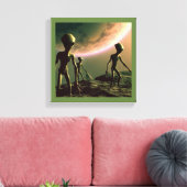 SF Grau Außerirdischen 2 Leinwanddruck (Insitu (Wohnzimmer))