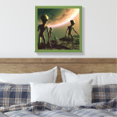 SF Grau Außerirdischen 2 Leinwanddruck (Insitu (Schlafzimmer))