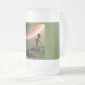 SF Grau Außerirdischen 2 Mattglas Bierglas (VorderseiteRechts)