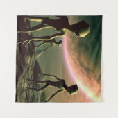 SF Grau Außerirdischen 2 Wandteppich (Vorderseite (Horizontal))