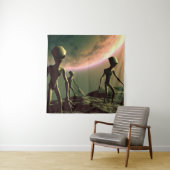 SF Grau Außerirdischen 2 Wandteppich (Beispiel)