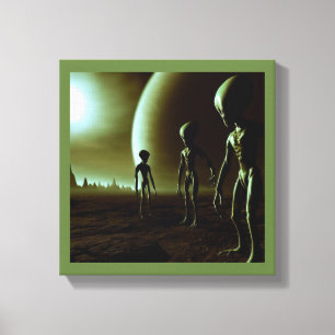 SF Graue Aliens 1 Leinwanddruck