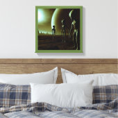SF Graue Außerirdischen 1 Leinwanddruck (Insitu (Schlafzimmer))