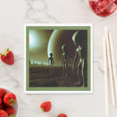 SF Graue Außerirdischen 1 Serviette (Beispiel)