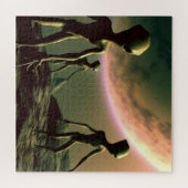 SF Graue Außerirdischen auf Alien Planet (2) Puzzle (Horizontal)