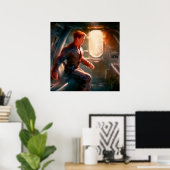 SF Hero Abard Spaceship 1 Poster (Heimbüro)