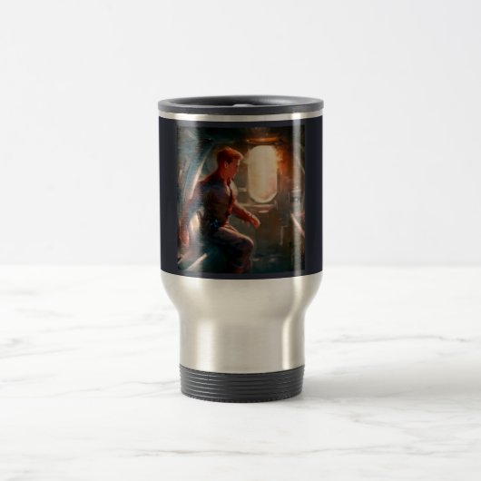 SF Hero Abard Spaceship 1 Reisebecher (Mittel)