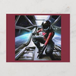 SF Hero Abard Spaceship 2 Postkarte