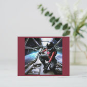 SF Hero Abard Spaceship 2 Postkarte (Stehend Vorderseite)