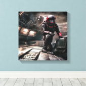 SF Hero Abard Spaceship 3 Leinwanddruck (Insitu (Holzboden))