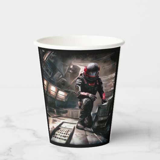 SF Hero Abard Spaceship 3 Pappbecher (Vorderseite)