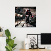 SF Hero Abard Spaceship 3 Poster (Heimbüro)