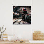 SF Hero Abard Spaceship 3 Poster (Küche)