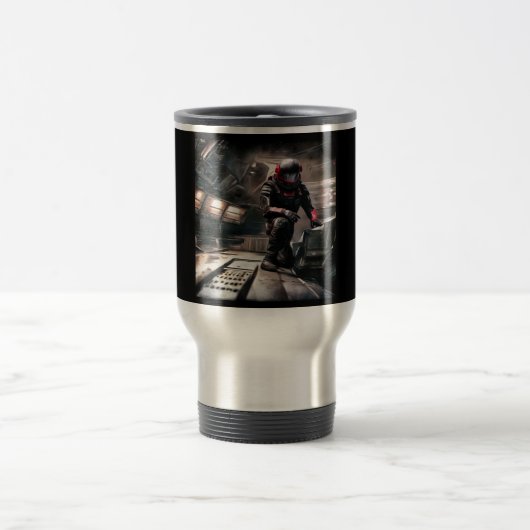 SF Hero Abard Spaceship 3 Reisebecher (Mittel)