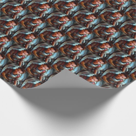 SF Hero Abard Spaceship 4 Geschenkpapier (Ecke)