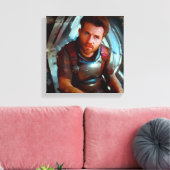 SF Hero Abard Spaceship 4 Leinwanddruck (Insitu (Wohnzimmer))