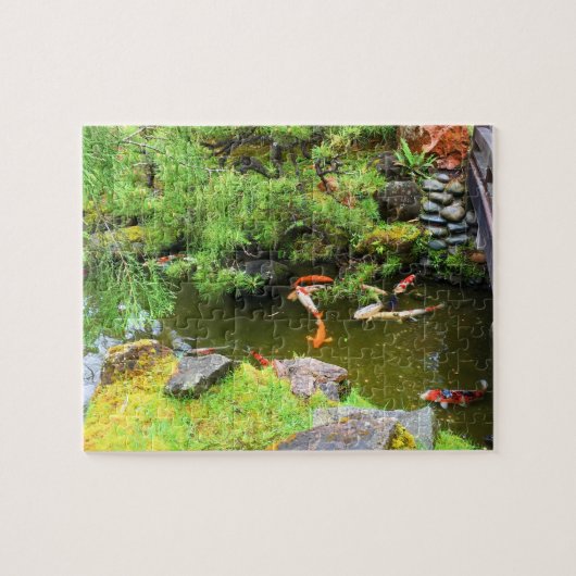 SF Japanese Tea Garden Koi Pond #1 Jigsaw Puzzle (Horizontal)
