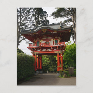 SF Japanese Tea Garden Temple Gate #2 Postcard Postkarte