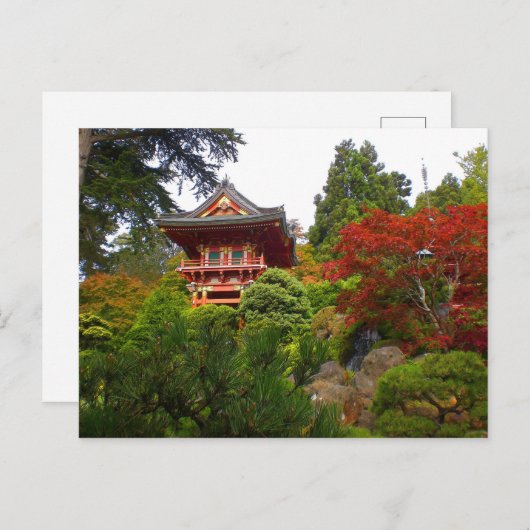 SF Japanese Tea Garden Temple Gate #3 Postcard Postkarte (Vorne/Hinten)