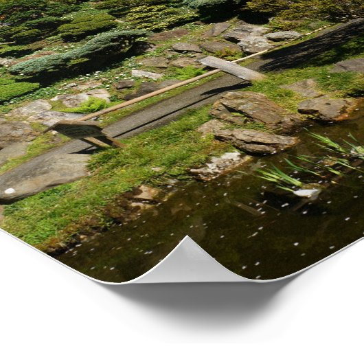 SF Japanese Tee Garden Temple Gate Poster (Ecke)